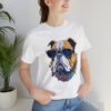 english bulldog t shirt flower splash