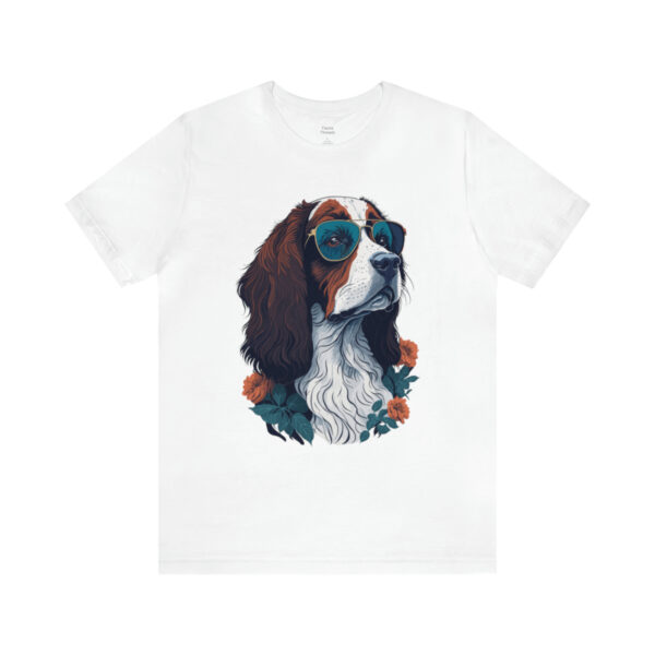 english springer spaniel t shirt flower splash