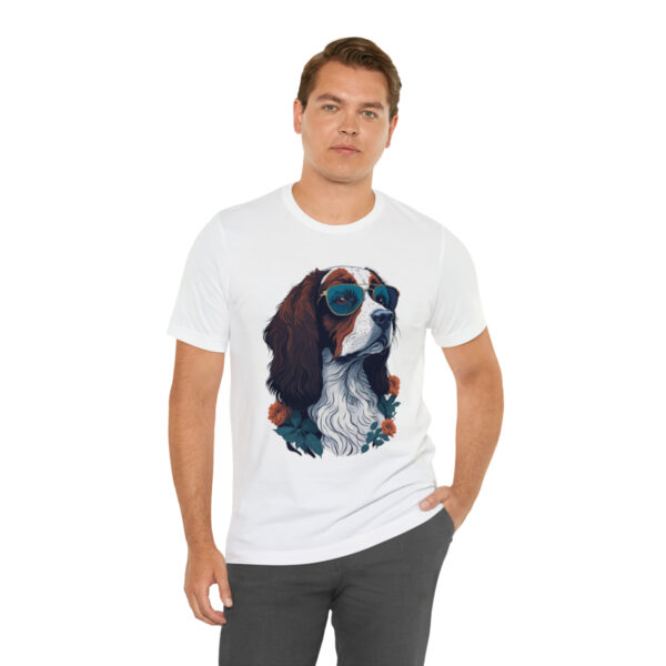 english springer spaniel t shirt flower splash