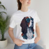 english springer spaniel t shirt flower splash