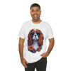 cavalier king charles spaniel flower splash t shirt