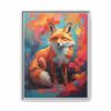 fox vivid instincts framed canvas