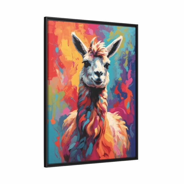 llama vivid instincts framed canvas