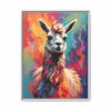 llama vivid instincts framed canvas