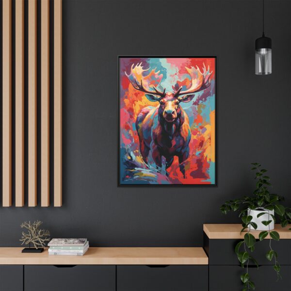 moose vivid instincts framed canvas