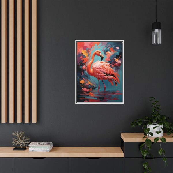 flamingo vivid instincts framed canvas