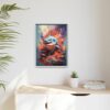 shark vivid instincts framed canvas