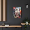 snowy owl vivid instincts framed canvas