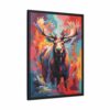 moose vivid instincts framed canvas