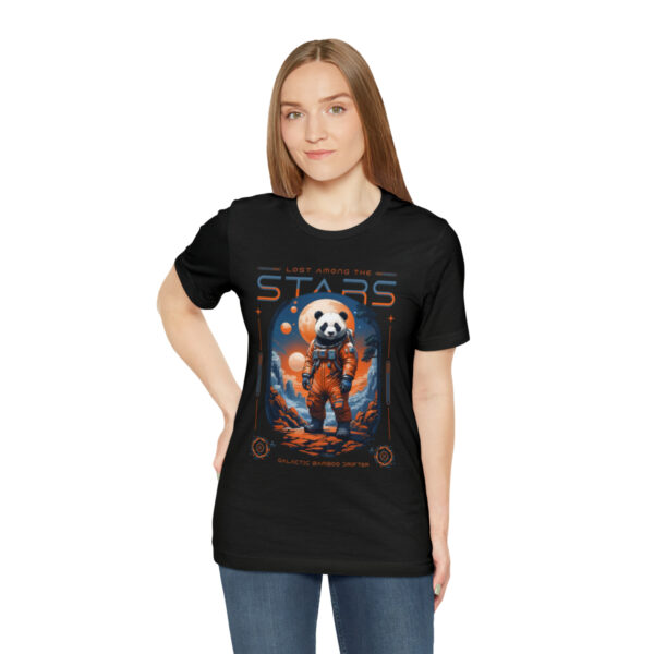 panda astronaut lost among stars t shirt