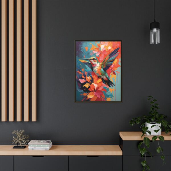 hummingbird vivid instincts framed canvas