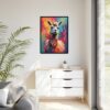 llama vivid instincts framed canvas