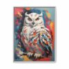 snowy owl vivid instincts framed canvas