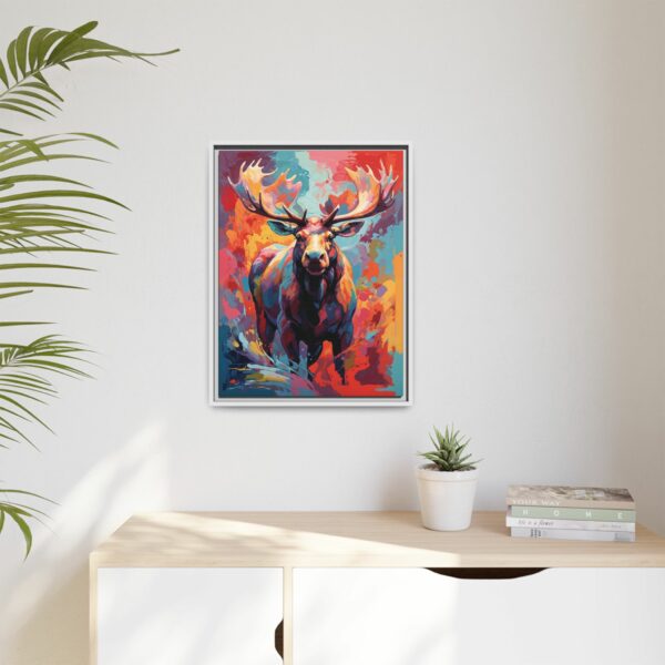 moose vivid instincts framed canvas