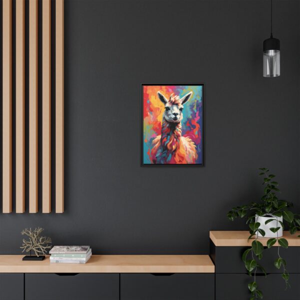 llama vivid instincts framed canvas