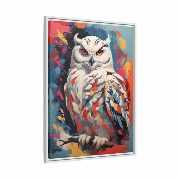 snowy owl vivid instincts framed canvas