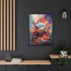 shark vivid instincts framed canvas