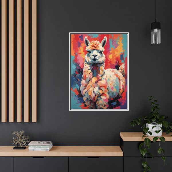 alpaca vivid instincts framed canvas