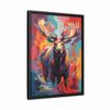 moose vivid instincts framed canvas