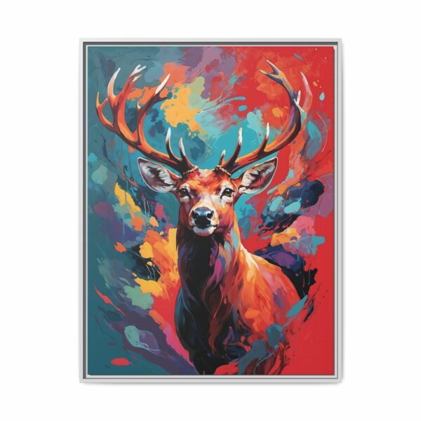 red deer vivid instincts framed canvas