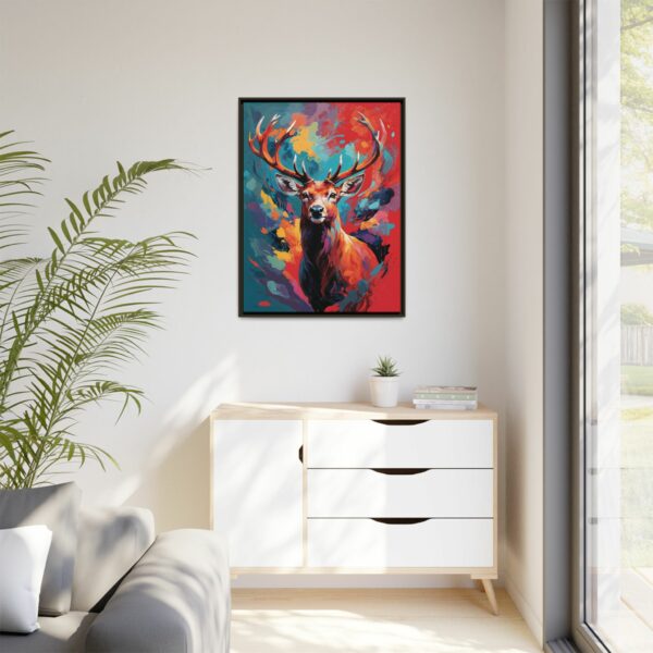 red deer vivid instincts framed canvas