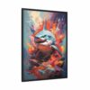 shark vivid instincts framed canvas