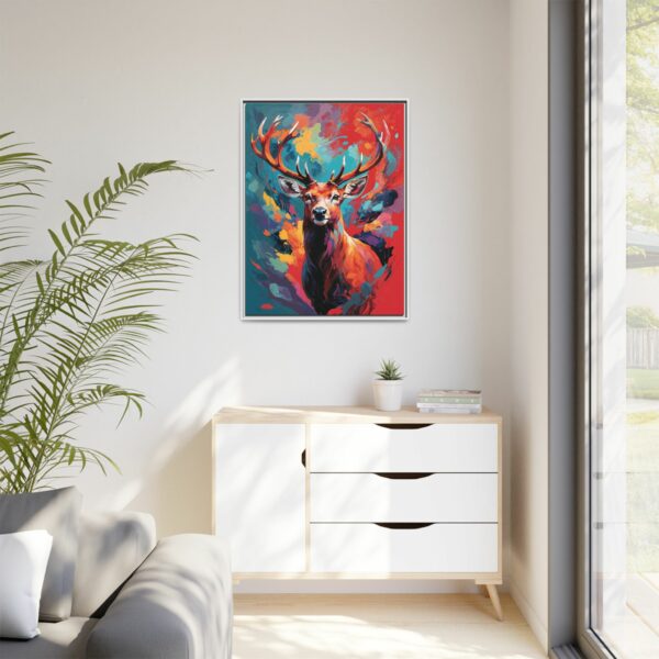 red deer vivid instincts framed canvas