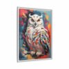 snowy owl vivid instincts framed canvas