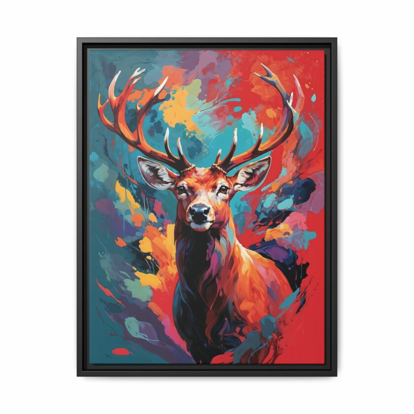 red deer vivid instincts framed canvas