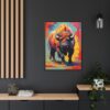 bison vivid instincts framed canvas