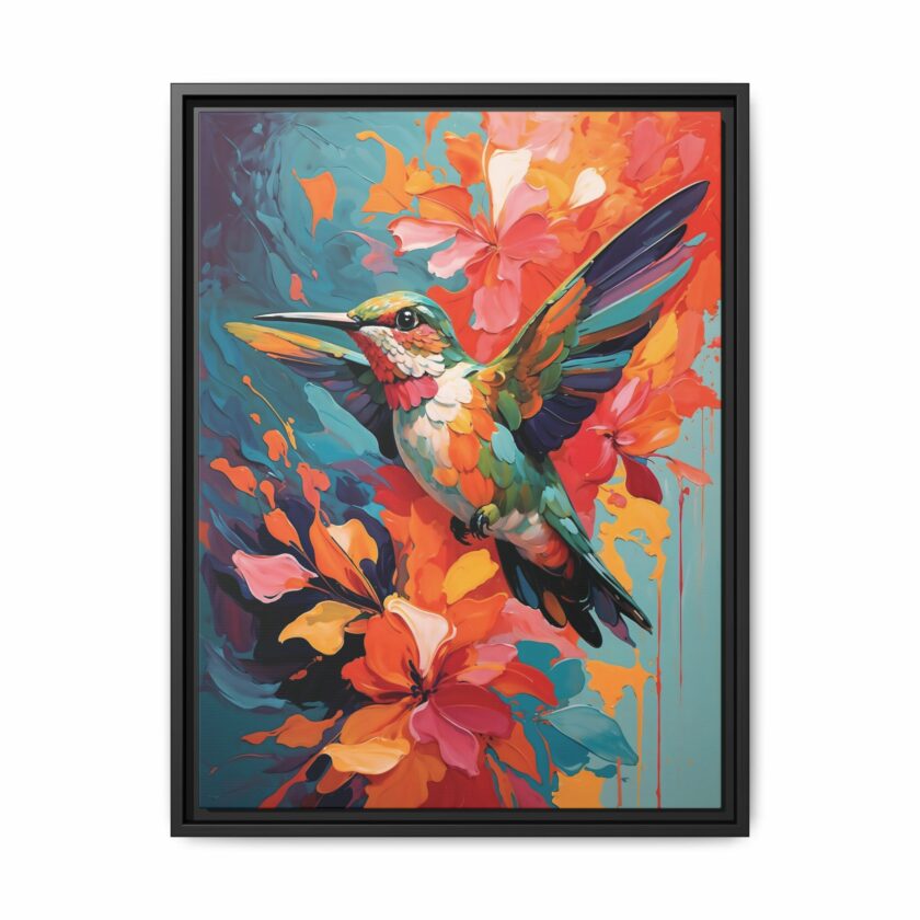 hummingbird vivid instincts framed canvas