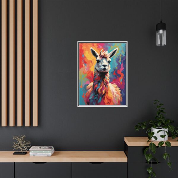 llama vivid instincts framed canvas