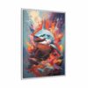 shark vivid instincts framed canvas