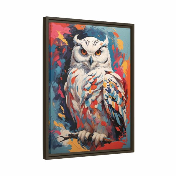 snowy owl vivid instincts framed canvas