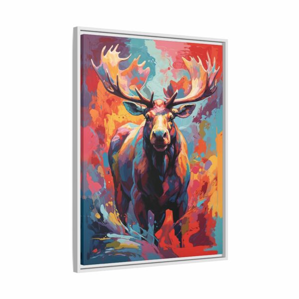 moose vivid instincts framed canvas