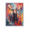 moose vivid instincts framed canvas