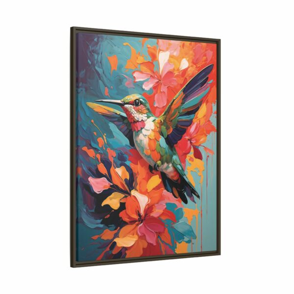 hummingbird vivid instincts framed canvas