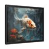 koi carp pastel wilderness framed canvas