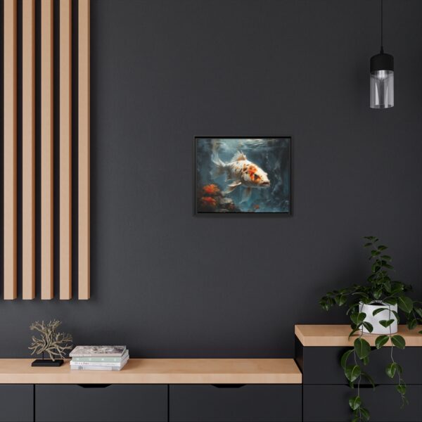 koi carp pastel wilderness framed canvas