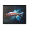 neon tetra fish pastel wilderness framed canvas