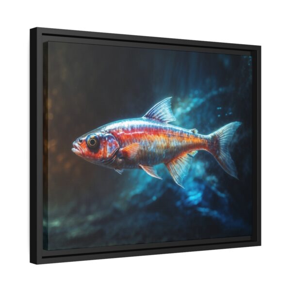 neon tetra fish pastel wilderness framed canvas