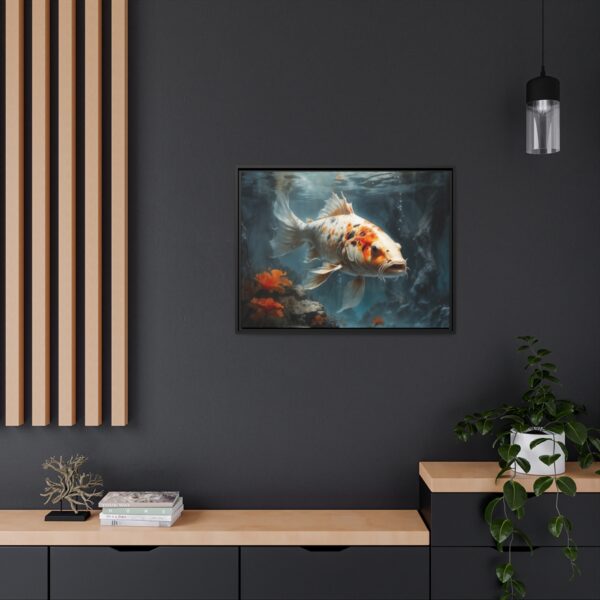 koi carp pastel wilderness framed canvas