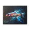 neon tetra fish pastel wilderness framed canvas