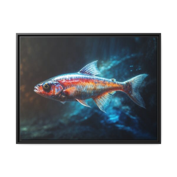 neon tetra fish pastel wilderness framed canvas