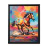 galloping horse vivid instincts framed canvas