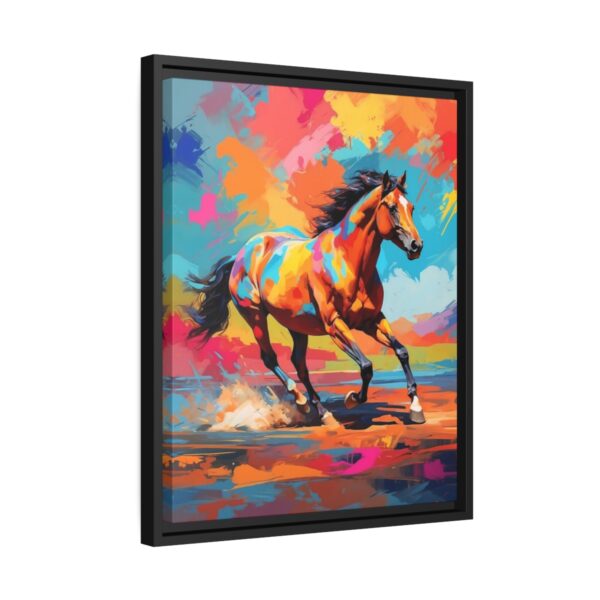 galloping horse vivid instincts framed canvas