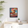 galloping horse vivid instincts framed canvas