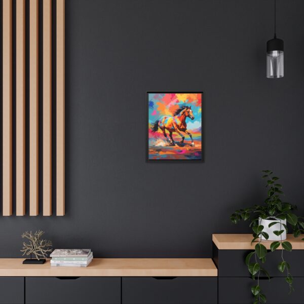 galloping horse vivid instincts framed canvas