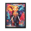 elephant vivid instincts framed canvas