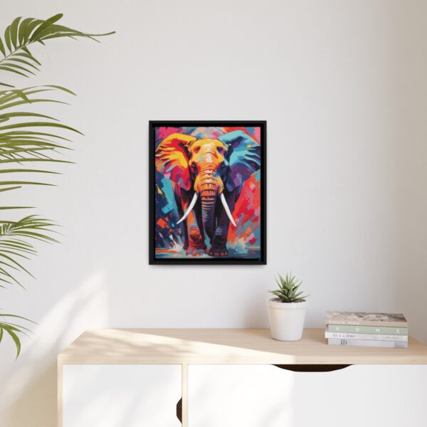 elephant vivid instincts framed canvas